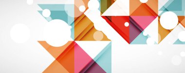 Vektör üçgen geometrik arkaplan kümesi. Kapaklar, afişler, el ilanları ve posterler ve diğer tasarımlar için vektör illüstrasyonu