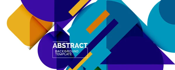 Clean minimal geometric abstract background with triangles and circles. Vector illustration for covers, banners, flyers and posters and other designs — Stock Vector