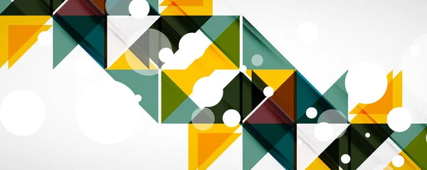 Fond abstrait géométrique. Formes de triangle couleur Techno. Illustration vectorielle pour couvertures, bannières, flyers et affiches et autres dessins — Image vectorielle