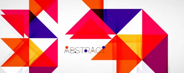 Fondo abstracto geométrico. Techno formas de triángulo de color. Ilustración vectorial para portadas, pancartas, volantes y carteles y otros diseños — Vector de stock