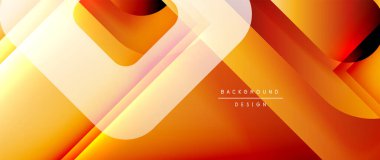 Çizgiler ve modern formlarla vektör geometrik arkaplan. Soyut yuvarlak şekiller, gölge ve ışık efektleri ile akışkan eğimli