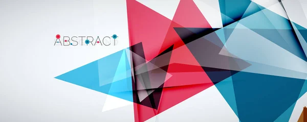 几何抽象背景。彩色三角形形状。封面、横幅、传单、海报及其他设计的矢量图解 — 图库矢量图片
