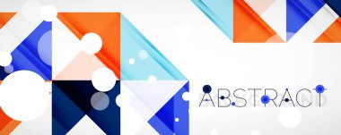 Vektör üçgen geometrik arkaplan kümesi. Kapaklar, afişler, el ilanları ve posterler ve diğer tasarımlar için vektör illüstrasyonu