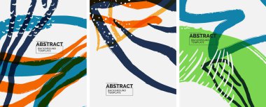 Sosyal medya soyut geçmişleri. Soyut el çizimleri. Kapaklar, afişler, ilanlar için vektör illüstrasyonu