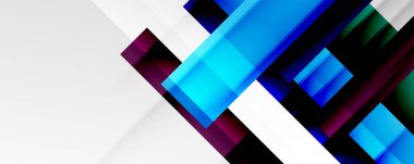 Gölge çizgileri, modern formlar, dikdörtgenler, kareler ve akışkan eğimlere sahip geometrik soyut arkaplanlar. Parlak renkli çizgiler serin arkaplanlar