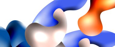 Kabarcıklar soyut arkaplan. Beyaz vektör şablonunda sıvı sıçramaları