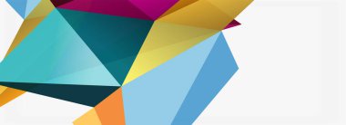 3d mozaik soyut arkaplan, düşük poli şekilli geometrik tasarım