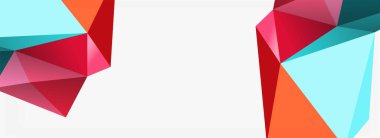 3d mozaik soyut arkaplan, düşük poli şekilli geometrik tasarım