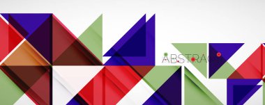 Geometrik soyut arkaplan. Tekno renk üçgen şekilleri. Kapaklar, afişler, el ilanları ve posterler ve diğer tasarımlar için vektör illüstrasyonu