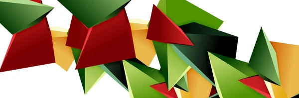 Triangolo mosaico sfondo astratto, 3d triangolare forme basse poli. Illustrazione geometrica vettoriale per copertine, striscioni, volantini e manifesti e altro — Vettoriale Stock