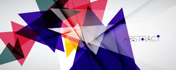 Fond abstrait géométrique. Formes de triangle de couleur. Illustration vectorielle pour couvertures, bannières, flyers et affiches et autres dessins — Image vectorielle