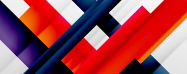 Gölge çizgileri, modern formlar, dikdörtgenler, kareler ve akışkan eğimlere sahip geometrik soyut arkaplanlar. Parlak renkli çizgiler serin arkaplanlar