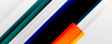 Gölge çizgileri, modern formlar, dikdörtgenler, kareler ve akışkan eğimlere sahip geometrik soyut arkaplanlar. Parlak renkli çizgiler serin arkaplanlar