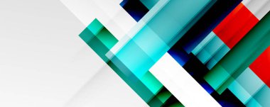 Gölge çizgileri, modern formlar, dikdörtgenler, kareler ve akışkan eğimlere sahip geometrik soyut arkaplanlar. Parlak renkli çizgiler serin arkaplanlar