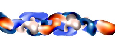 Kabarcıklar soyut arkaplan. Beyaz vektör şablonunda sıvı sıçramaları