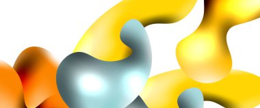 Kabarcıklar soyut arkaplan. Beyaz vektör şablonunda sıvı sıçramaları