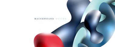 Kabarcıklar soyut arkaplan. Beyaz vektör şablonunda sıvı sıçramaları