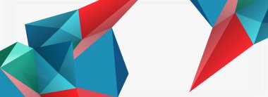 3d mozaik soyut arkaplan, düşük poli şekilli geometrik tasarım