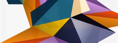 3d mozaik soyut arkaplan, düşük poli şekilli geometrik tasarım