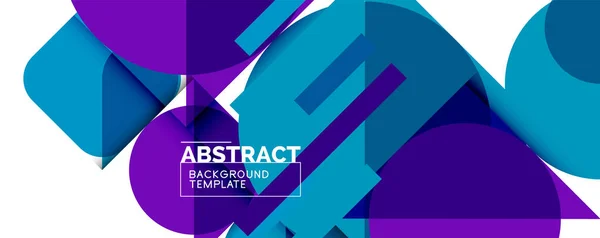 Clean minimal geometric abstract background with triangles and circles. Vector illustration for covers, banners, flyers and posters and other designs — Stock Vector