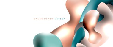 Kabarcıklar soyut arkaplan. Beyaz vektör şablonunda sıvı sıçramaları