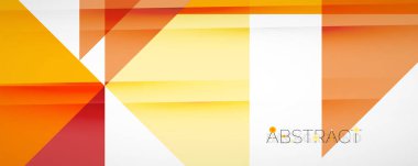 Geometrik soyut arkaplan. Tekno renk üçgen şekilleri. Kapaklar, afişler, el ilanları ve posterler ve diğer tasarımlar için vektör illüstrasyonu