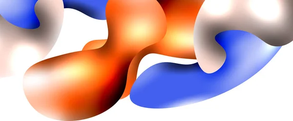 Blasen abstrakten Hintergrund. Flüssige Spritzer auf weißer Vektorschablone — Stockvektor