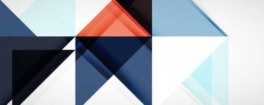 Vektör üçgen geometrik arkaplan kümesi. Kapaklar, afişler, el ilanları ve posterler ve diğer tasarımlar için vektör illüstrasyonu