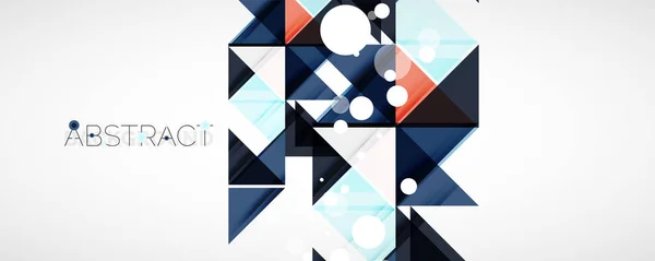 Geometrischer abstrakter Hintergrund. Techno-Farbdreieck-Formen. Vektor-Illustration für Covers, Banner, Flyer, Poster und andere Designs — Stockvektor