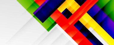 Gölge çizgileri, modern formlar, dikdörtgenler, kareler ve akışkan eğimlere sahip geometrik soyut arkaplanlar. Parlak renkli çizgiler serin arkaplanlar