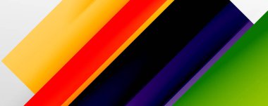 Gölge çizgileri, modern formlar, dikdörtgenler, kareler ve akışkan eğimlere sahip geometrik soyut arkaplanlar. Parlak renkli çizgiler serin arkaplanlar