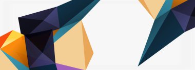 3d mozaik soyut arkaplan, düşük poli şekilli geometrik tasarım