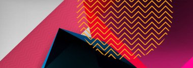 Düşük polyester 3 boyutlu geometrik şekiller, minimum soyut arkaplan. Kapaklar, afişler, el ilanları ve posterler için vektör illüstrasyonları