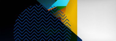 Düşük polyester 3 boyutlu geometrik şekiller, minimum soyut arkaplan. Kapaklar, afişler, el ilanları ve posterler için vektör illüstrasyonları