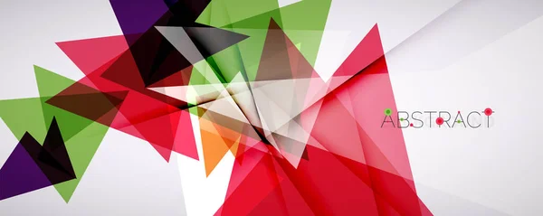 Sfondo geometrico astratto. Forme a triangolo di colore. Illustrazione vettoriale per copertine, striscioni, volantini e manifesti e altri disegni — Vettoriale Stock