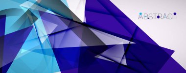 Geometrik soyut arkaplan. Renkli üçgen şekiller. Kapaklar, afişler, el ilanları ve posterler ve diğer tasarımlar için vektör illüstrasyonu