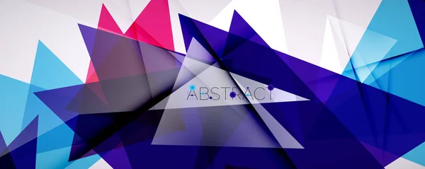 Geometrische abstracte achtergrond. Kleur driehoek vormen. Vector illustratie voor covers, banners, flyers en posters en andere ontwerpen — Stockvector