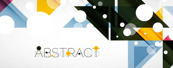 Fondo abstracto geométrico. Techno formas de triángulo de color. Ilustración vectorial para portadas, pancartas, volantes y carteles y otros diseños — Vector de stock