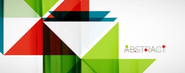 Geometrik soyut arkaplan. Tekno renk üçgen şekilleri. Kapaklar, afişler, el ilanları ve posterler ve diğer tasarımlar için vektör illüstrasyonu