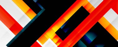 Gölge çizgileri, modern formlar, dikdörtgenler, kareler ve akışkan eğimlere sahip geometrik soyut arkaplanlar. Parlak renkli çizgiler serin arkaplanlar