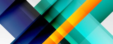 Gölge çizgileri, modern formlar, dikdörtgenler, kareler ve akışkan eğimlere sahip geometrik soyut arkaplanlar. Parlak renkli çizgiler serin arkaplanlar