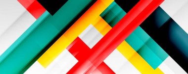 Gölge çizgileri, modern formlar, dikdörtgenler, kareler ve akışkan eğimlere sahip geometrik soyut arkaplanlar. Parlak renkli çizgiler serin arkaplanlar