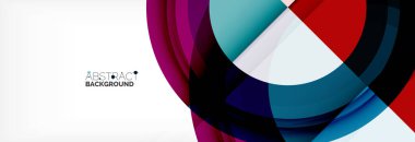 Yuvarlak şekiller, üçgenler ve daireler. Modern soyut arkaplan