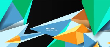 3d düşük poli soyut arka plan vektör çizimi