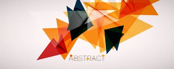 Geometrische abstracte achtergrond. Kleur driehoek vormen. Vector illustratie voor covers, banners, flyers en posters en andere ontwerpen — Stockvector