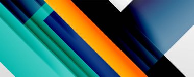 Gölge çizgileri, modern formlar, dikdörtgenler, kareler ve akışkan eğimlere sahip geometrik soyut arkaplanlar. Parlak renkli çizgiler serin arkaplanlar