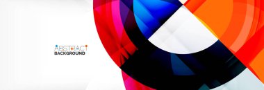 Yuvarlak şekiller, üçgenler ve daireler. Modern soyut arkaplan