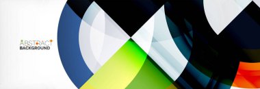 Yuvarlak şekiller, üçgenler ve daireler. Modern soyut arkaplan