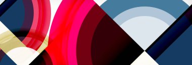 Yuvarlak şekiller, üçgenler ve daireler. Modern soyut arkaplan