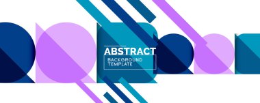 Basit daireler ve soyut arka plan üçgenleri. Kapaklar, afişler, el ilanları ve posterler ve diğer tasarımlar için vektör illüstrasyonu